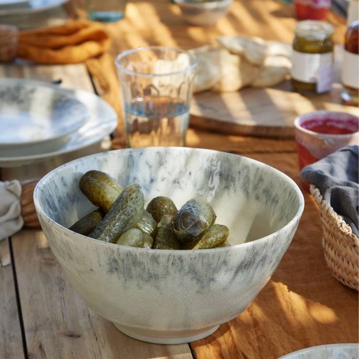 Costa Nova 9.5" Madeira Cream Round Stoneware Serving Bowl - DES241-CRM