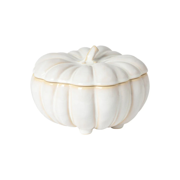 Costa Nova 62.25 Oz. Silvina Fennel White Stoneware Large Pumpkin Casserole Dish - DH221-FWH