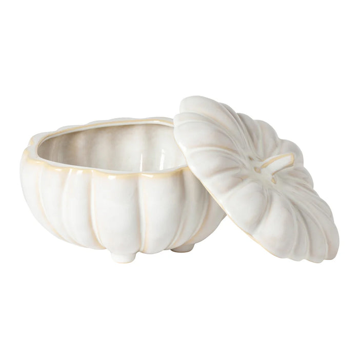 Costa Nova 62.25 Oz. Silvina Fennel White Stoneware Large Pumpkin Casserole Dish - DH221-FWH