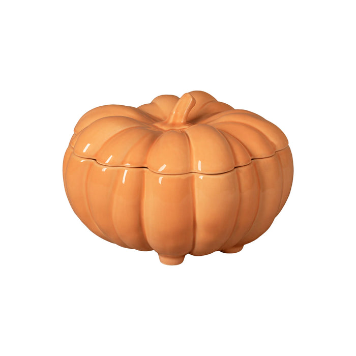 Costa Nova 62.25 Oz. Silvina Terracotta Orange Stoneware Large Pumpkin Casserole Dish - DH221-TRC