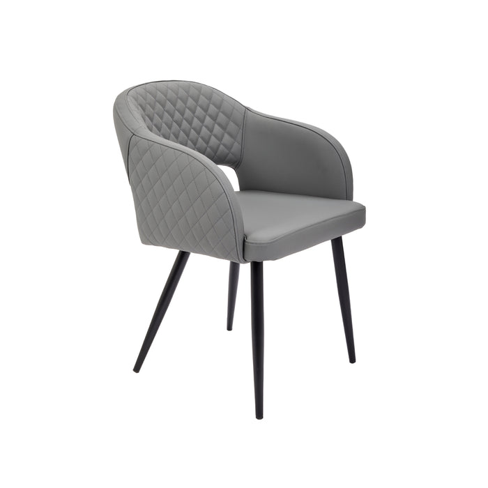 Nella Diamond Grey Metal Chair