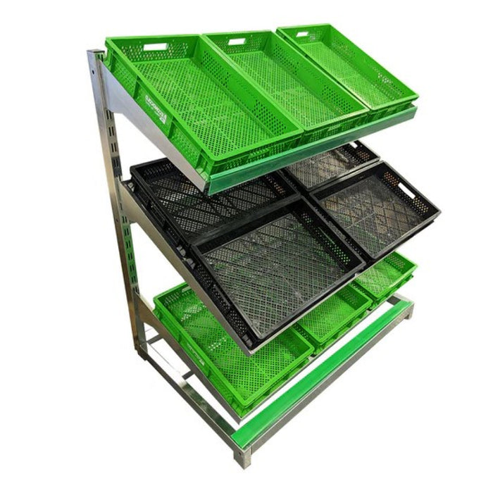 Nella 49.50" 3-Tier Fruit & Veggie Display Stand with Crates - PRS4610STD