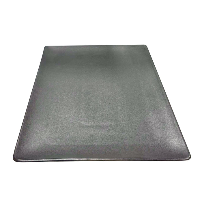 Nella 13.75" x 8" Black Rectangular Porcelain Azia Plate - 6/Case - 50414BK