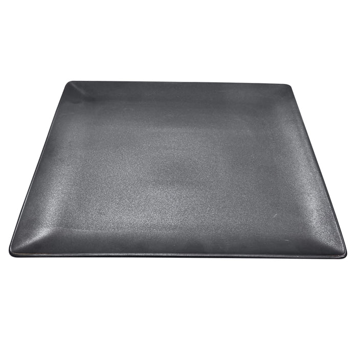 Nella 11.6" Black Square Porcelain Azia Plate - 12/Case - 50112BK
