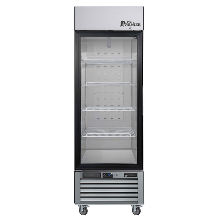 EFI Premier C1-27GDSVCP 27" Stainless Steel Glass 1-Door Refrigerated Merchandiser, Right Hinge - 19.3 Cu. Ft.