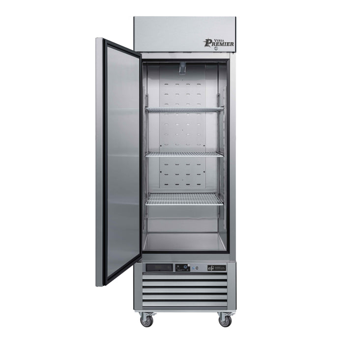 EFI Premier C1-27VCP-L 27" Bottom Mount Solid 1-Door Stainless Steel Reach-In Refrigerator, Left Hinge - 19.3 Cu. Ft.