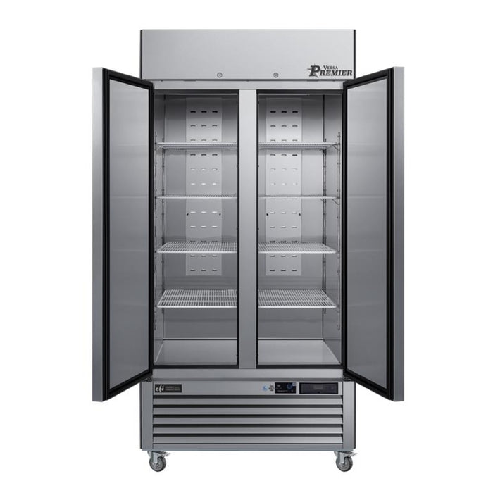 EFI Premier C2-39VCP 39" Bottom Mount Solid 2-Door Stainless Steel Reach-In Refrigerator - 30.5 Cu. Ft.