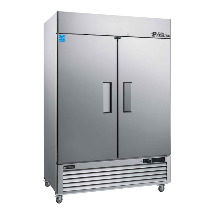 EFI Premier C2-54VCP 54" Bottom Mount Solid 2-Door Stainless Steel Reach-In Refrigerator - 43.5 Cu. Ft.