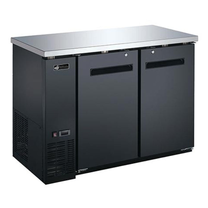 EFI CBBDR2-60CC 61" 2-Door Black Back Bar Refrigerator