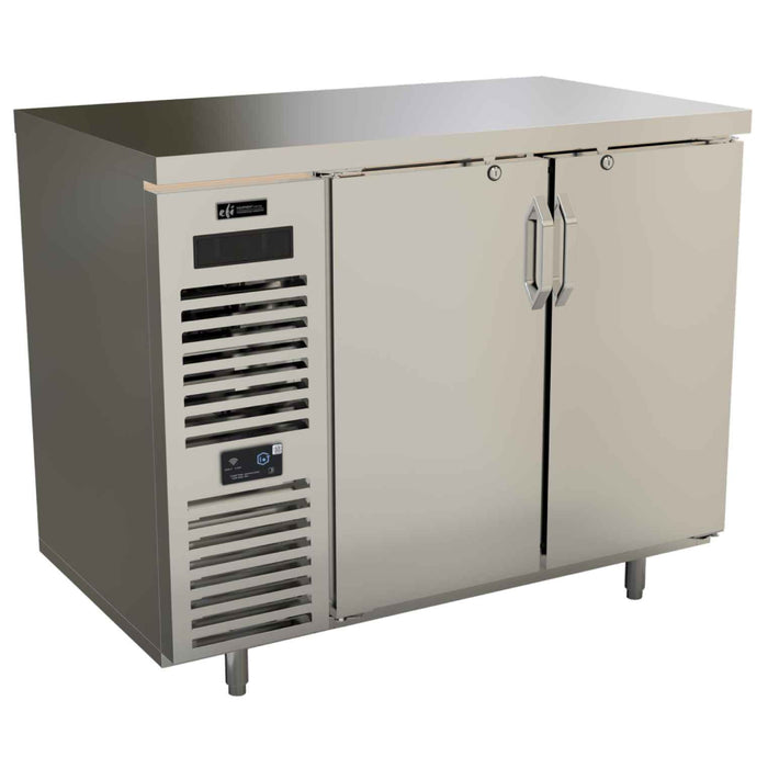 EFI Premier CBBSDR2-28-48VCP 48" 2-Door Front Vent Stainless Steel Back Bar Refrigerator
