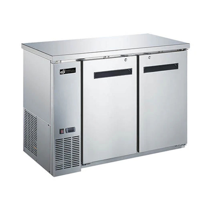 EFI CBBSDR2-48CC 49" 2-Door Stainless Steel Back Bar Refrigerator