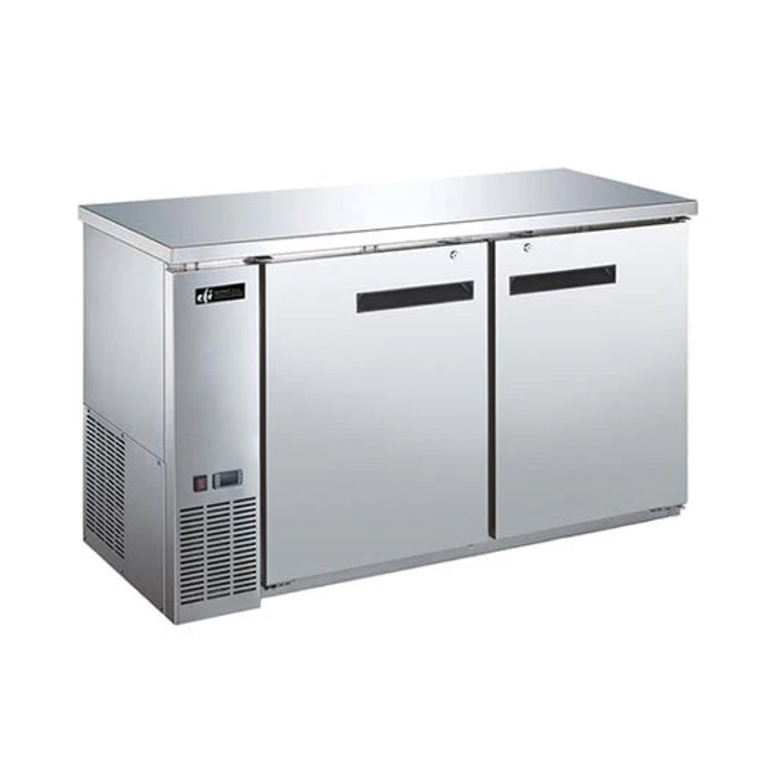 EFI CBBSDR2-60CC 61" 2-Door Stainless Steel Back Bar Refrigerator