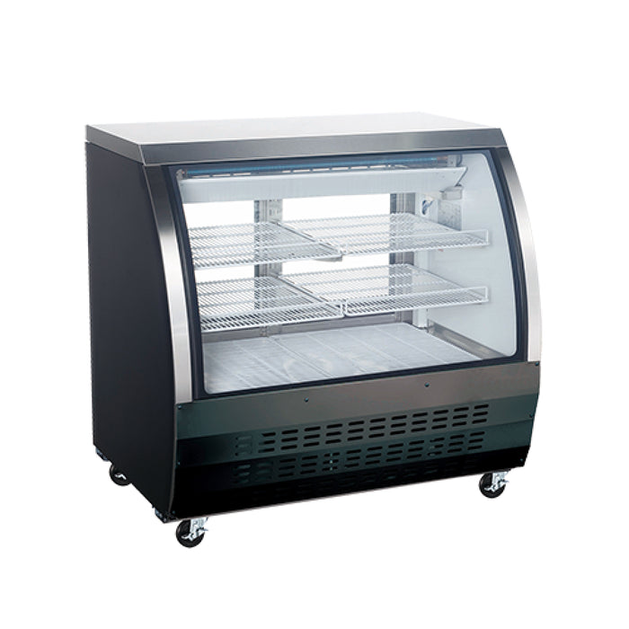 EFI CDC-48 48" Curved Glass Refrigerated Floor Deli Display Case - 18 Cu. Ft.
