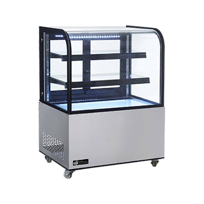 EFI CGCM-3648 37" Curved Glass Refrigerated Display Case - 14.1 Cu. Ft.