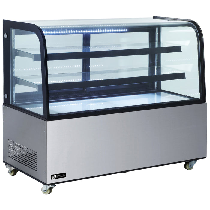 EFI CGCM-6048 60" Curved Glass Refrigerated Display Case - 16.6 Cu. Ft.