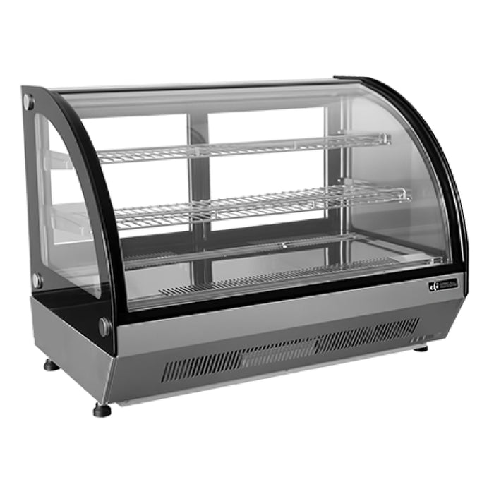 EFI CGCM-CT-3526 35" Curved Glass Refrigerated Countertop Display Case - 4.6 Cu. Ft.