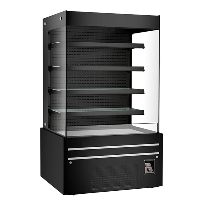 EFI CGOMB-4880 48" Black Straight Refrigerated Open Air Merchandiser - 26.8 Cu. Ft.