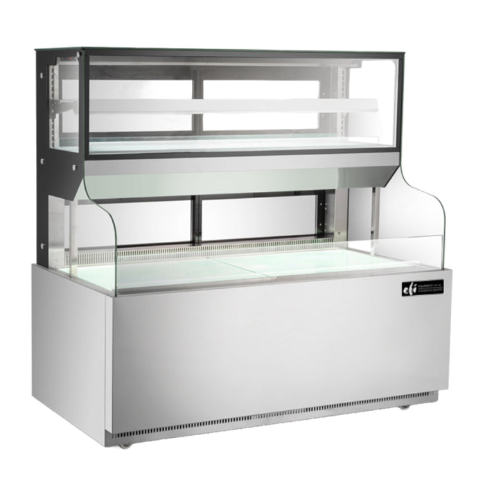 EFI CGOSM-7260 71" Dual Service Straight Refrigerated Open Air Combo Merchandiser - 23 Cu. Ft.