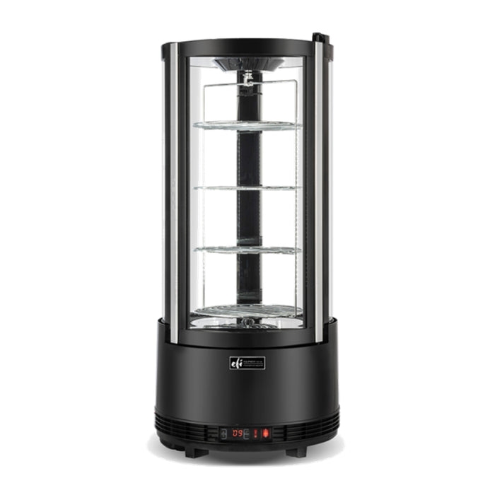 EFI 20" CGRM-CT-2044 Black Circular Refrigerated Countertop Display Case - 2.6 Cu. Ft.
