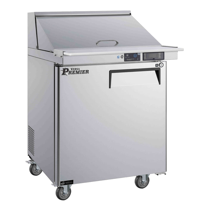 EFI Premier CMDR1-27VCP-L 27" 1-Door Stainless Steel Mega Top Salad / Sandwich Refrigerated Prep Table, Left Hand - 7.1 Cu. Ft.