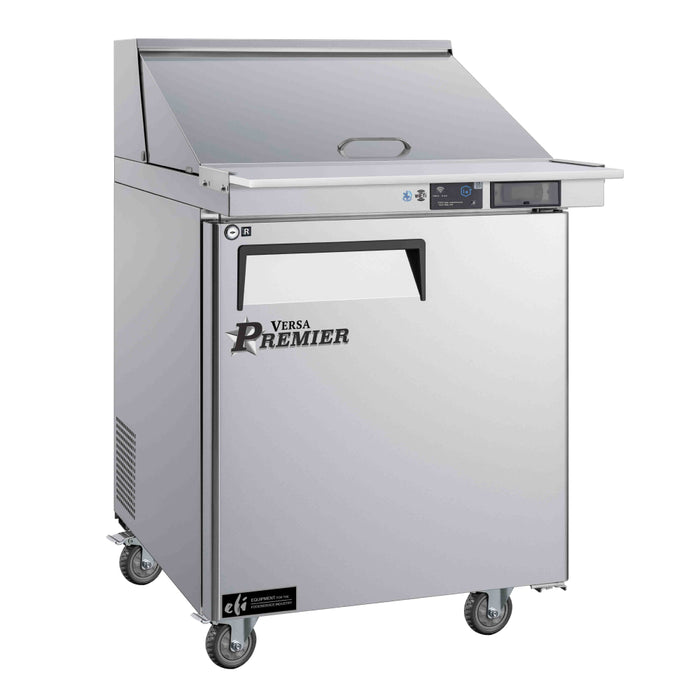 EFI Premier CMDR1-27VCP-R 27" 1-Door Stainless Steel Mega Top Salad / Sandwich Refrigerated Prep Table, Right Hand - 7.1 Cu. Ft.