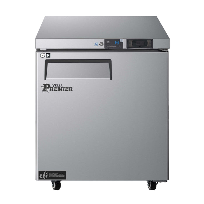 EFI Premier CUDR1-27VCP-R 27" Right Hand Solid 1-Door Stainless Steel Undercounter Refrigerator - 7.1 Cu. Ft.
