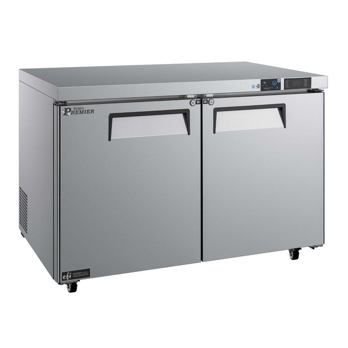 EFI Premier CUDR2-48VCP 48" Solid 2-Door Stainless Steel Undercounter Refrigerator - 13 Cu. Ft.