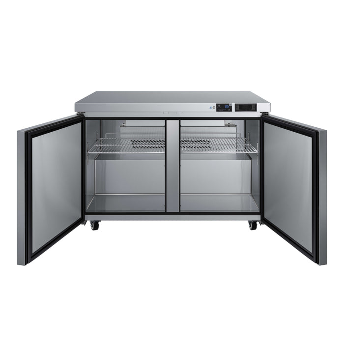EFI Premier CUDR2-48VCP 48" Solid 2-Door Stainless Steel Undercounter Refrigerator - 13 Cu. Ft.