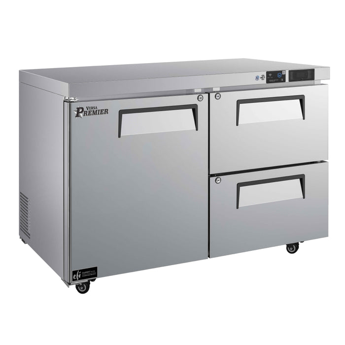 EFI Premier CUDW2-48VCP 48" Solid 1-Door and 2-Drawer Undercounter Refrigerator - 11.1 Cu. Ft.