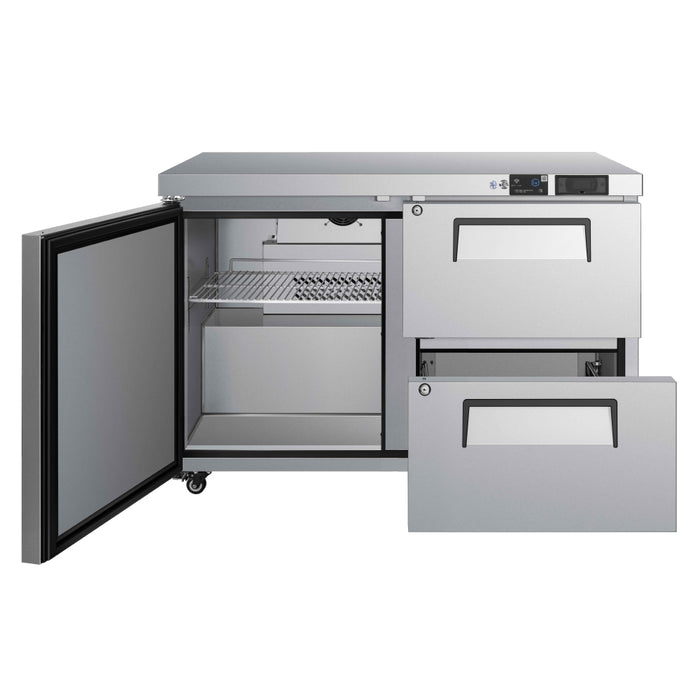 EFI Premier CUDW2-48VCP 48" Solid 1-Door and 2-Drawer Undercounter Refrigerator - 11.1 Cu. Ft.