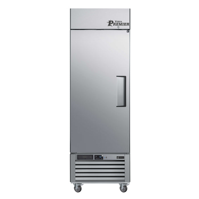 EFI Premier F1-27VCP-L 27" Bottom Mount Solid 1-Door Stainless Steel Reach-In Freezer, Left Hinge - 19.3 Cu. Ft.