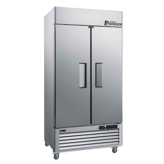 EFI Premier F2-39VCP 39" Bottom Mount Solid 2-Door Stainless Steel Reach-In Freezer - 30.5 Cu. Ft.