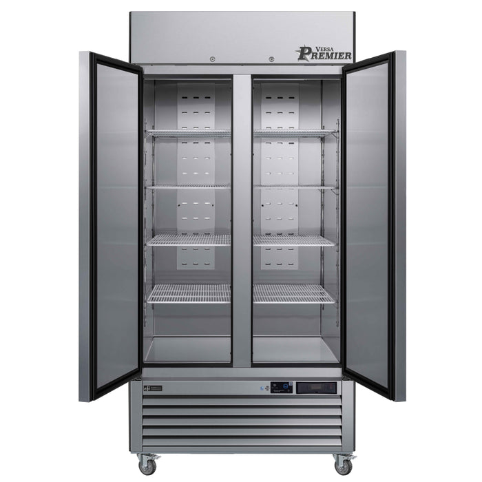 EFI Premier F2-39VCP 39" Bottom Mount Solid 2-Door Stainless Steel Reach-In Freezer - 30.5 Cu. Ft.