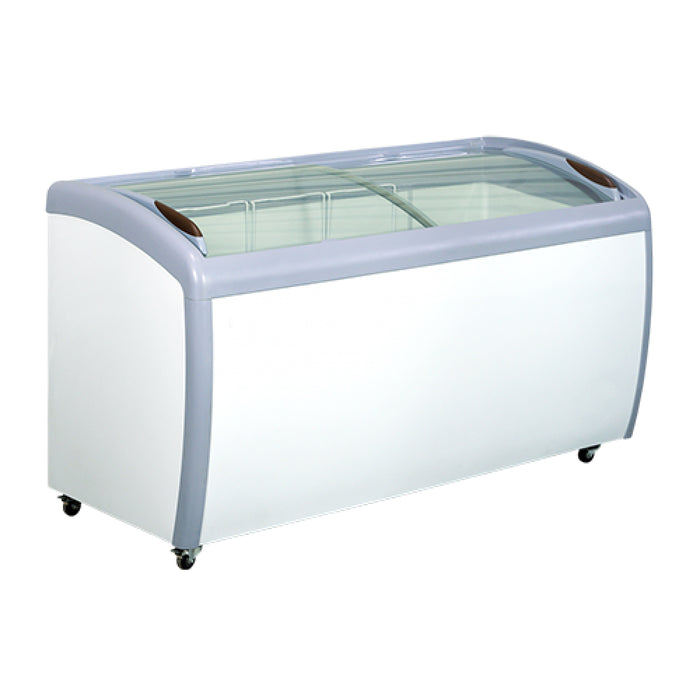 EFI FCCG-60 60" Chest Freezer with Curved Glass Top - 16.2 Cu. Ft.