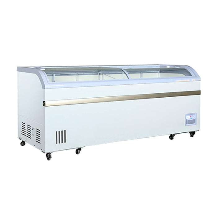 EFI FCCG-79 79" Chest Freezer with Curved Glass Top - 24.7 Cu. Ft.