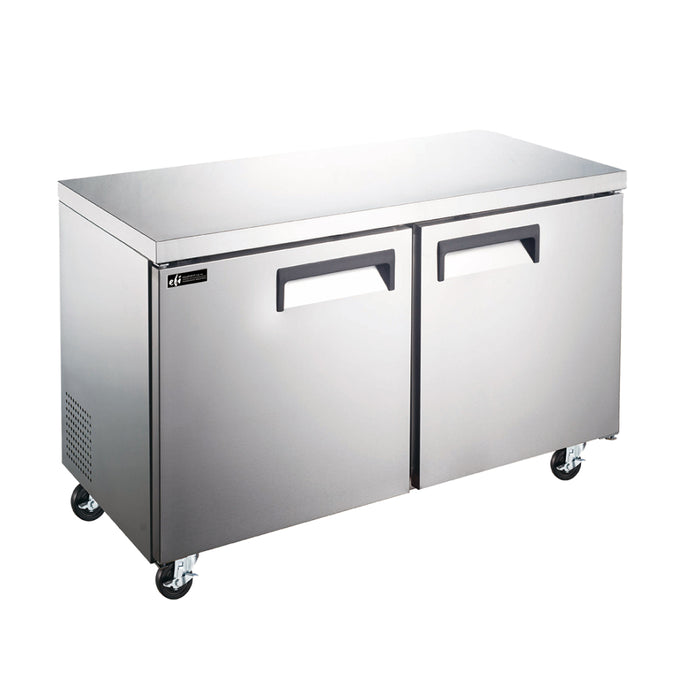 EFI FUDR2-48VCX 47" X-Line 2-Door Stainless Steel Undercounter Freezer - 12 Cu. Ft.
