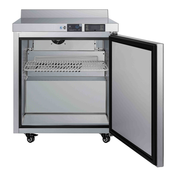 EFI Premier FWDR1-27VCP-R 27" 1-Door Stainless Steel Worktop Freezer with Backsplash, Right Hinge - 7.1 Cu. Ft.