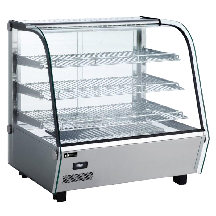 EFI HGCM-CT-2727-WH 27" Curved Glass Heated Countertop Display Case - 4.2 Cu. Ft.
