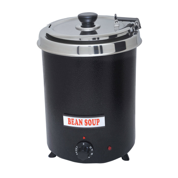 EFI SA-SKCYBK57 5.7 L Black Soup Kettle Cylinder with Stainless Steel Lid