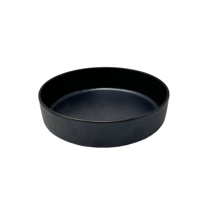 Nella 7.5" Black Round Porcelain Soup Plate - 12/Case - ELPS19 BLACK