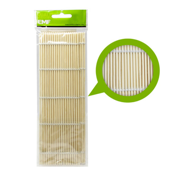 EMF 6410S 9.45" x 9.45" Round Bamboo Sushi Mat