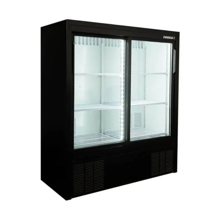 Habco ESM14SL54HC 47" 6-Shelf Double Sliding Door Merchandising Refrigerator