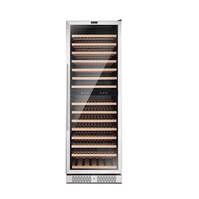 EconoCold 23" Dual Zone Temperature Wine Cooler - 168 Bottles - GD-W168D