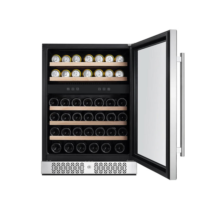 EconoCold 23" Dual Zone Temperature Wine Cooler - 54 Bottles - GD-W54D