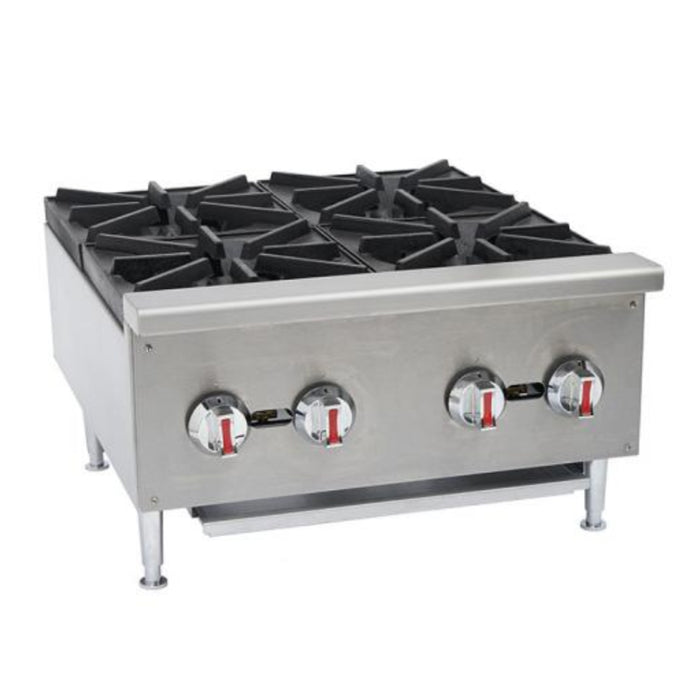 EconoCold 24" Gas 4-Burner Countertop Hot Plate - 128,000 BTU - HP-4