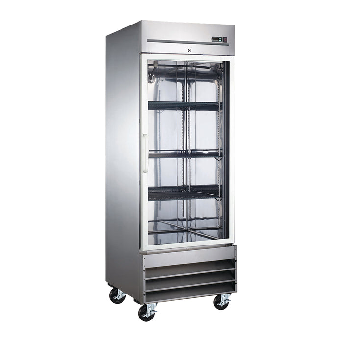 EFI F1-27GDSVCX 27" X-Line Bottom Mount Glass Single Door Reach-In Freezer - 23 Cu. Ft.