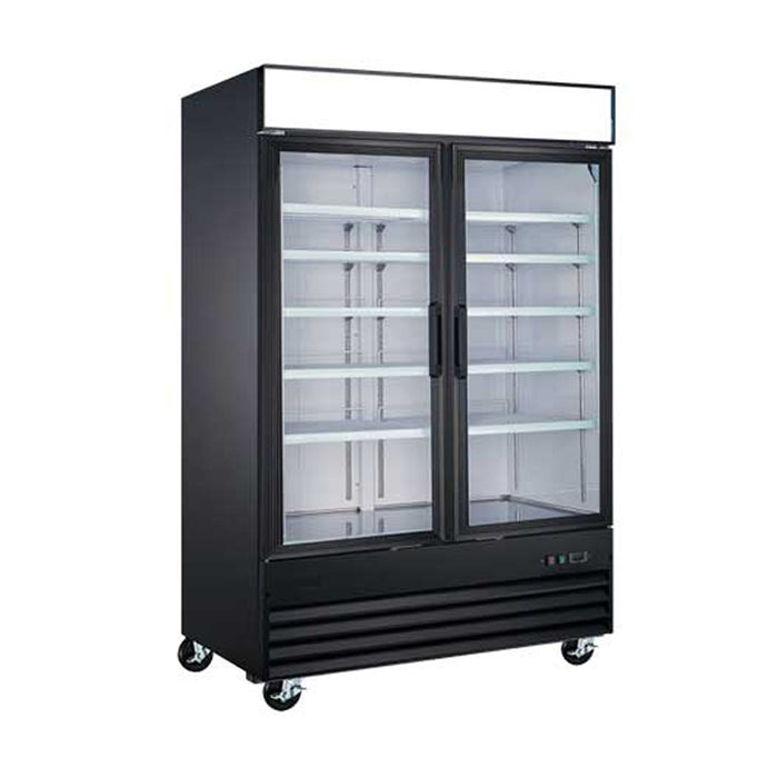 EFI F2-54GDVCX 54" X-Line Glass 2-Door Merchandiser Freezer - 43.8 Cu. Ft.