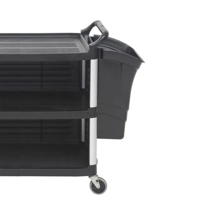 Rubbermaid FG335388BLA 8 Gallon Black Trash Can for Bussing Cart
