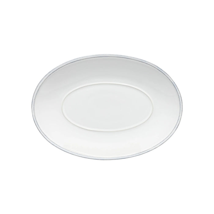 Costa Nova 11.75" x 8.25" Friso White Medium Oval Stoneware Platter - FIA302-WHI