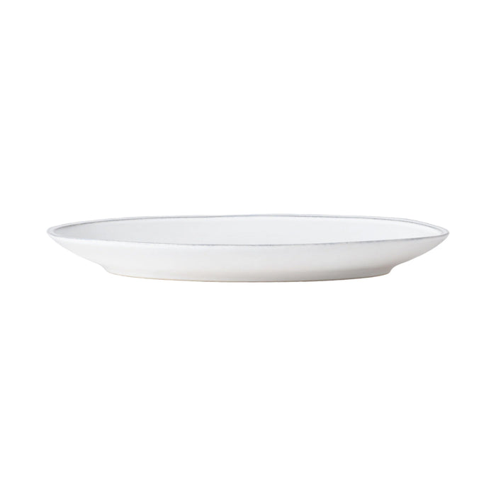 Costa Nova 11.75" x 8.25" Friso White Medium Oval Stoneware Platter - FIA302-WHI